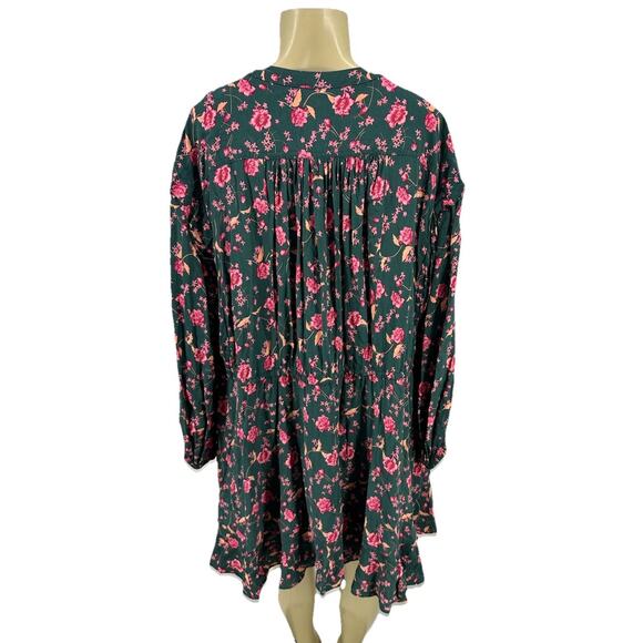 Free People XS Women Flower Fields Mini Tunic FP Dress Floral Oversized 39-9 - Picture 3 of 11